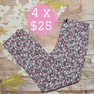 Rafaella Multicolor Floral Women's Cropped Pants Sz 12